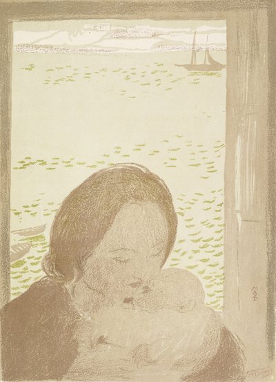 Mother and Child by the Sea at Pouldu by Maurice Denis